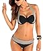 Vilania Women Elegant Vintage Push up High Waisted Bikini Swimsuits