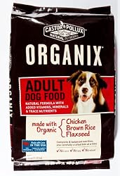 Castor & Pollux Organix Adult Canine Formula, Chicken, Brown Rice & Flax Dry Dog Food, 25-Pound Bag