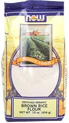 NOW Foods Organic Brown Rice Flour ,  16 Ounce Bags (Pack of 6)