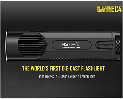 Nitecore EC4 CREE XM-L2 U2 1000LM Handheld LED Flashlight 322m