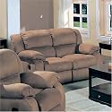 Motion Loveseat in Saddle Microfiber