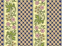 By The Yard Parisian Paisley Stripe Quilt Cotton Fabric