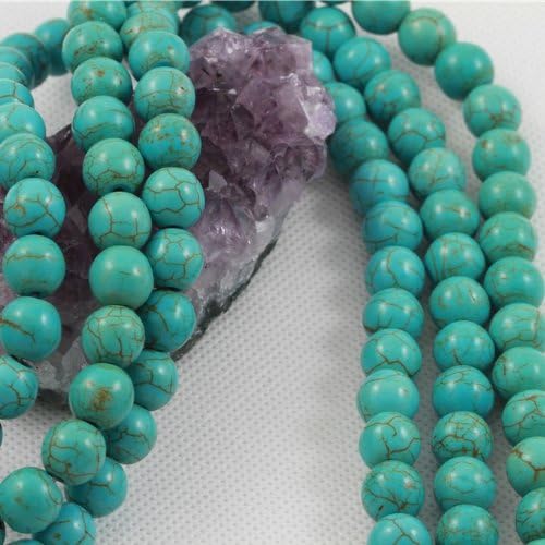 Howlite Turquoise Loose Beads Round 10mm 16 inch strand Turquoise Green