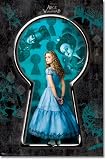 Alice in Wonderland Movie Poster Alice Kingley The Mad Hatter The Red Queen 22x34" Print Johnny Depp