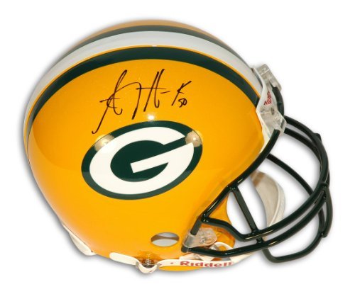 AJ Hawk Green Bay Packers NFL Proline Helmet Autographed - Autographed NFL Mini Helmets