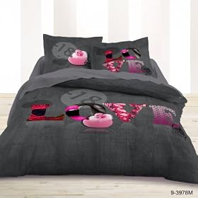 HOUSSE DE COUETTE 220X240 CM + 2 TO 63X63 CM LOVE