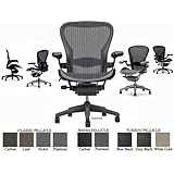 Herman Miller(R) Aeron(R) Chair Highly Adjustable Model with Graphite Frame with Lumbar Support