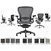 Aeron(R) Chair Highly Adjustable Model with Graphite Frame Classic Carbon with Lumbar Support Size A