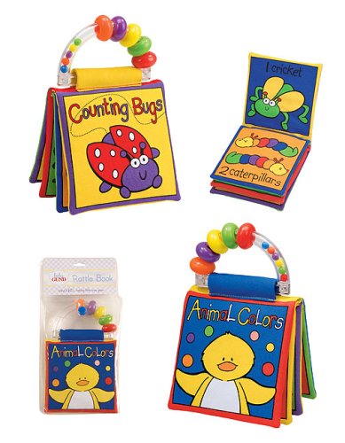 Touch & Feel Rattle Book - Animal Colors and Counting Bugs