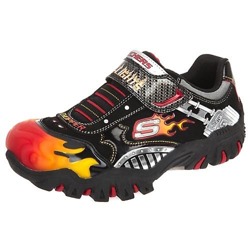 Skechers Damager-SKX Chopper Motorcycle Sneaker (Toddler/Little Kid/Big Kid),Black/Red,11.5 M US Little Kid