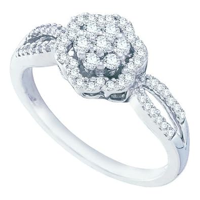 Cheap Girls Jewelry 0.32CTW DIAMOND FLOWER RING For Sale Cheap Girls Jewelry 0.32CTW DIAMOND FLOWER RING For Sale