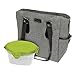 ZaZa Tote with 5 Piece Food Container, Gray