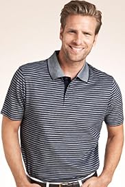 Blue Harbour Pure Cotton Stripe Piqué Polo Shirt