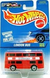 LONDON BUS Hot Wheels #613 Red Double Decker London Bus 1:64 Scale Collectible Die Cast Car
