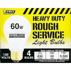 60W-RS Heavy Duty Garage Door Opener Light Bulbs by Feit Electric