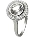 Goldmaid Damen-Ring 585 Wei�gold 28 Diamanten 1 Weisstopaz 0,15ct Gr. 54. Pa R2064WG54
