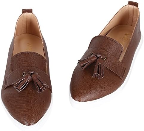 MCnelly's Saffiano Flats Dolce Slip On Loafers With Fringe Detail (3 colors) (shoes-019-3-235)