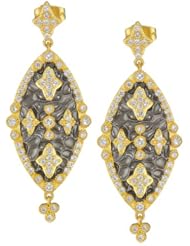 Freida Rothman Belargo Jewelry "Madison" Two Tone Embellished Marquise Maltese Drop Earrings