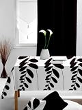 NAPPE ANTI-TACHES RECTANGLE 140x240 cm ADELAïDE BLANC et NOIR