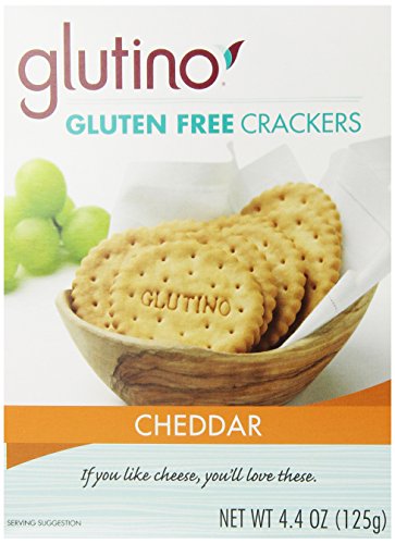 Glutino Gluten Free Crackers, Cheddar, 4.4 Ounce Boxes (Pack of 6)