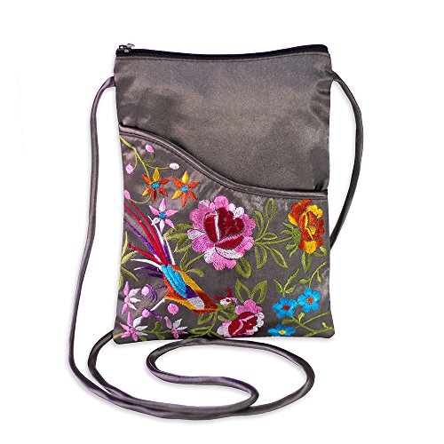 Embroidered Floral Travel Crossbody