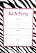 Pink Zebra Birthday Party Invitations Cards