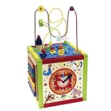 Eichhorn 100003685 -  Holz-Spielcenter, inklusive Motorikschleife, Uhr,  Xylophon, Motorikspiel und Tafel, 30x30x58 cmvon "Eichhorn"