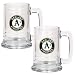 Oakland Athletics MLB 2-Piece Glass Tankard Beer Mug Set