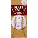 Decorative Plate Display Hangers Are Expandable to Hold 8 to 10 Inch Plates- Gold Wire Spring Type -Pack of 6 Hangers