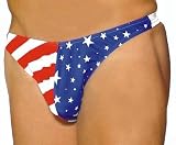 Mens USA Stars & Stripes Thong Back Bikini