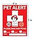 Pet Alert Sticker ● 
