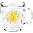 Swirls Sun 12 oz Insulated Coffee Mug, Clear