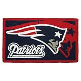 Outdoor Patio Blue/Red/White Rectangle Door Mat - New England Patriots