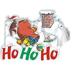 3907 - Curious George on Rooftop: Merry Mantel Boxed Holiday Cards by  H.A. Rey