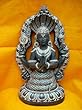 Yoga Guru Patanjali 7 Hooded Cobra Hand Carved India Stone Sculpture15 Inch