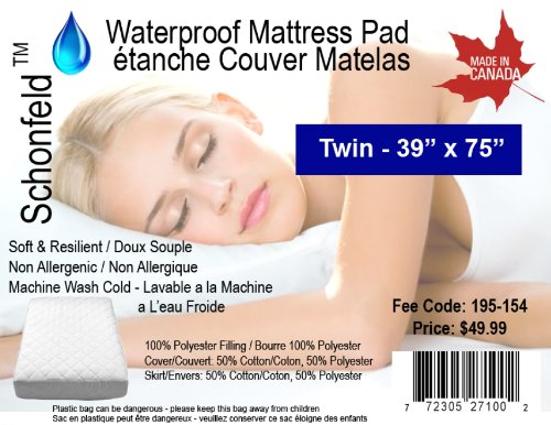 Soft Waterproof Mattress Pad Twin 39