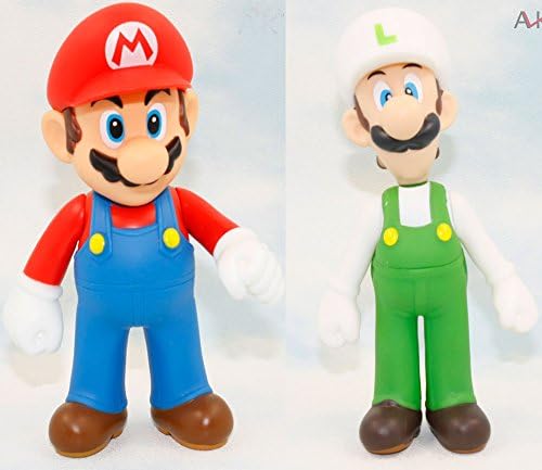 Gooband® Super Mario Bros 2pcs a set Louis figure White Hat &amp; Red Hat 12cm Anime Collection Toy
