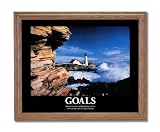 Motivational Goals Ocean Lighthouse #2 Hone Decor Wall Picture Oak Framed Art Print