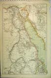1895 MAP EGYPT SOUTH AFRICA RED SEA KHARTUM CAIRO