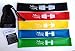 Home Gym Resistance Loop Bands Set for Exercise with 5 Levels of Strength (Light, Medium, Heavy, Super Heavy, Too Heavy) Wrap Around Ankles, Calves, Knees or Wrist