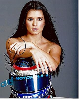 AUTOGRAPHED Danica Patrick 2008 Indy Car Series (Motorola Racing Helmet) Sexy Photo Shoot Signed 8X10 NASCAR Glossy Photo with COA