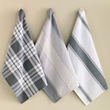 Textured Dishtowels Set of 3 - Gray