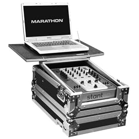 Marathon Flight Ready Cases 10-inch Mixer Case With Sliding Out Front Panel & Laptop Shelf For A Laptop