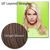 Jessica Simpson Hair Do - 19 inch Layered Straight Clip-In Hair Extensions - Ginger Brown