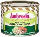 Ambrosia White Chunk Albacore Tuna In Water, 66.5-Ounce Can