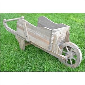 Colonial Wheel Barrow Planter Color: Antique Gray