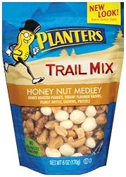Planters Trail Mix, Honey Nut Medley, 6-Ounce Pouches (Pack of 12)
