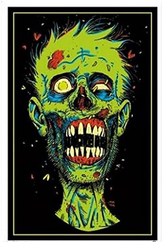 Lucky whale Zombie Face Blacklight Custom Home Decor Art Wallpaper 20 X 30 Inch
