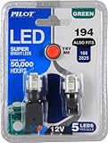Pilot Automotive (IL-194G-5-AM) Green 5-SMD LED Dome Light Bulb - 2 Piece