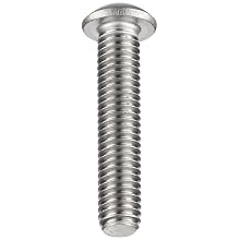 Metric Plain 18-8 Stainless Steel Tamper Resistant Socket Cap Screw, USA Made, Button Head, Tamper-Resistant Pin-In-Head Hex Drive